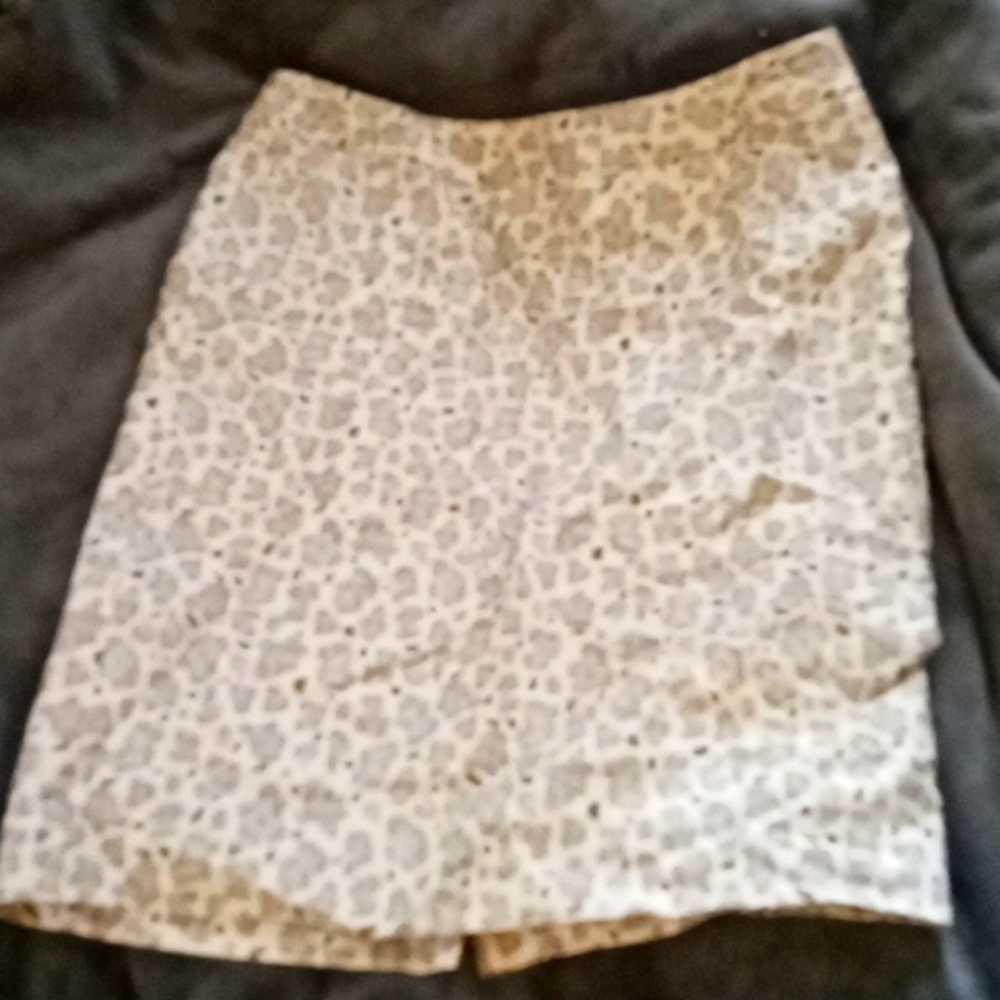 White leopard skirt